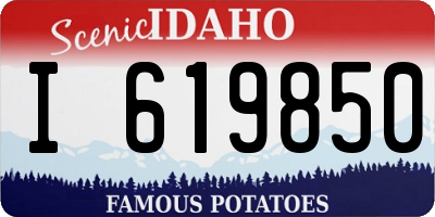 ID license plate I619850