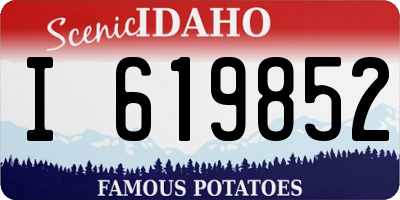ID license plate I619852