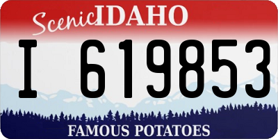 ID license plate I619853