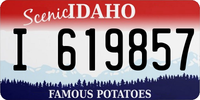 ID license plate I619857