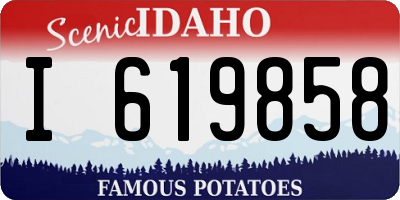 ID license plate I619858