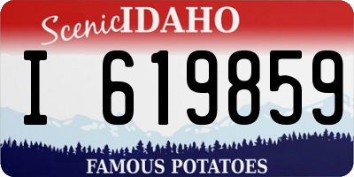 ID license plate I619859