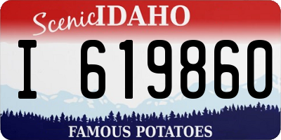 ID license plate I619860