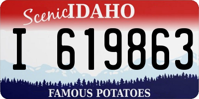 ID license plate I619863