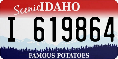 ID license plate I619864