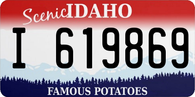 ID license plate I619869