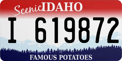 ID license plate I619872