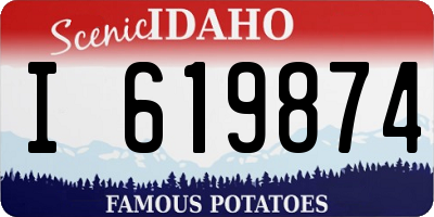 ID license plate I619874