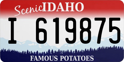 ID license plate I619875