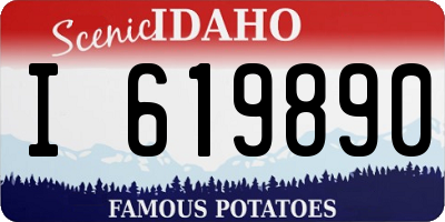 ID license plate I619890