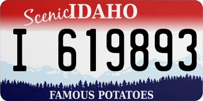 ID license plate I619893