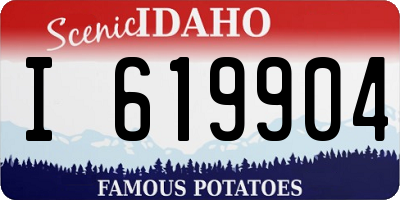 ID license plate I619904