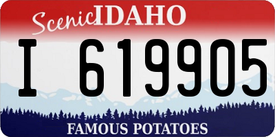 ID license plate I619905