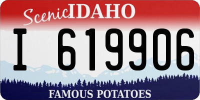 ID license plate I619906
