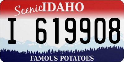 ID license plate I619908