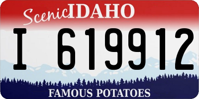 ID license plate I619912