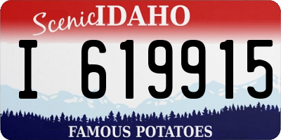ID license plate I619915