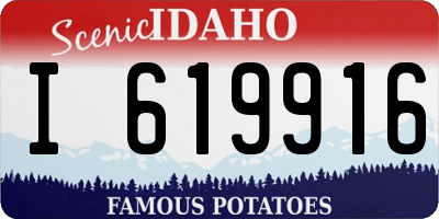 ID license plate I619916