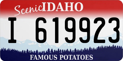 ID license plate I619923