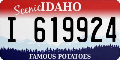 ID license plate I619924