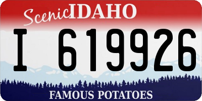 ID license plate I619926