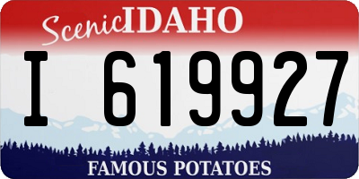 ID license plate I619927