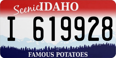 ID license plate I619928