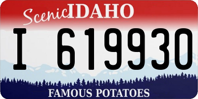 ID license plate I619930