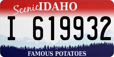 ID license plate I619932