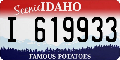 ID license plate I619933