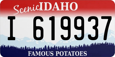 ID license plate I619937