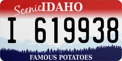 ID license plate I619938