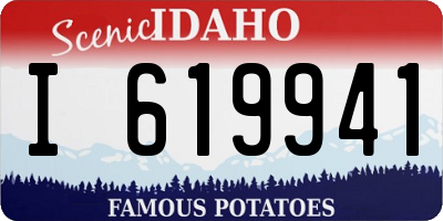 ID license plate I619941