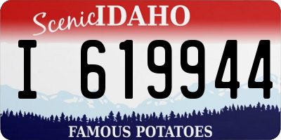 ID license plate I619944