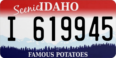 ID license plate I619945
