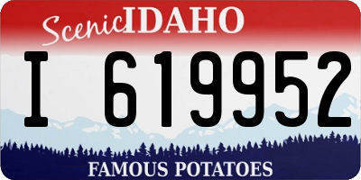 ID license plate I619952