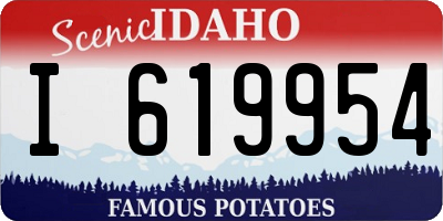 ID license plate I619954