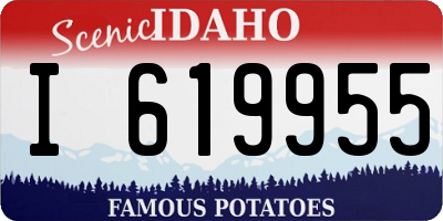 ID license plate I619955