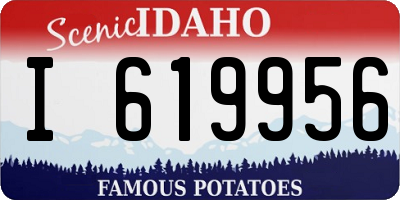 ID license plate I619956