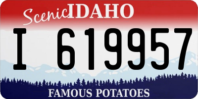 ID license plate I619957