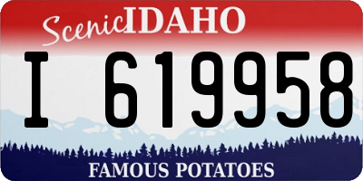 ID license plate I619958