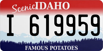 ID license plate I619959
