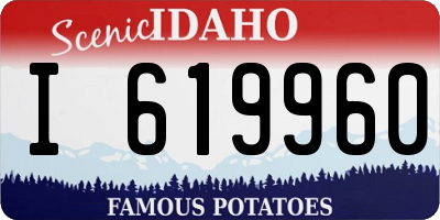 ID license plate I619960