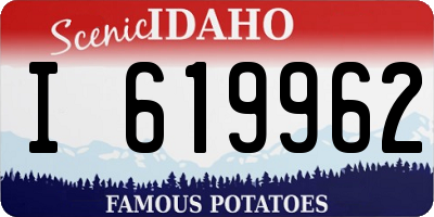 ID license plate I619962