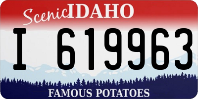 ID license plate I619963