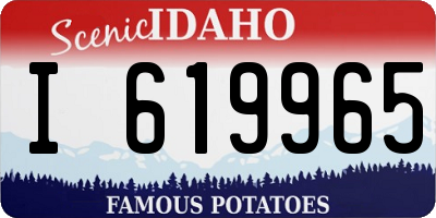 ID license plate I619965