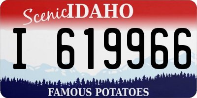 ID license plate I619966