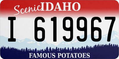 ID license plate I619967