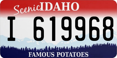 ID license plate I619968