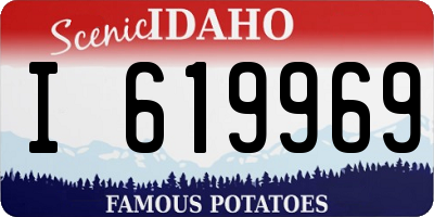 ID license plate I619969